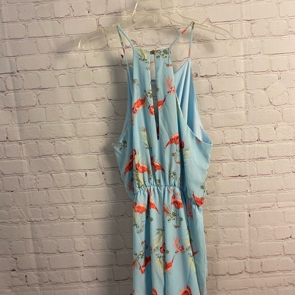 Le Kate NEW flamingo print ladies shorts romper whimsical artsy spring Large - Picture 7 of 8